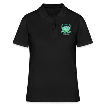 So sieht der beste Onkel der Welt aus - Frauen Polo Shirt - Schwarz - Vorne - Ailine (174cm)