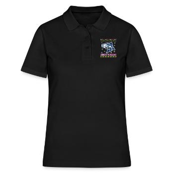 Ange Noël Joyeux Poissonnier Pêcheur - Polo Femme - noir - Devant - Ailine (174cm)