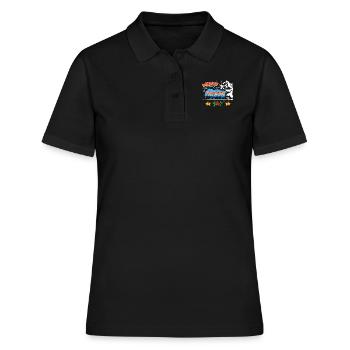 Pêcheur Noël Pêche Joyeux Poissons - Polo Femme - noir - Devant - Ailine (174cm)