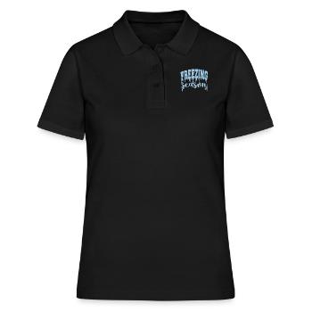 Citation de saison de gel Cadeau de glace d’hiver - Polo Femme - noir - Devant - Ailine (174cm)