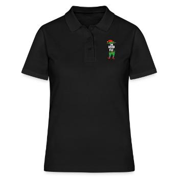Le chef Elf Boss Elf Papa Christmas - Polo Femme - noir - Devant - Ailine (174cm)