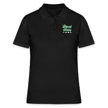 Blessed Nanny you are the best childminder - Women's Polo Shirt - black - Front - Ailine (174cm)