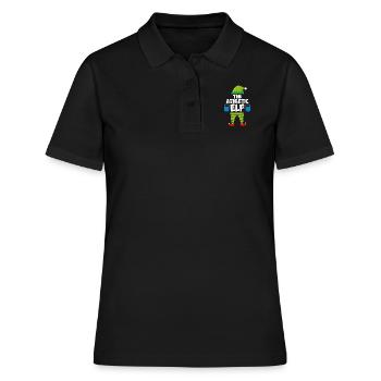The Athletic Elf Weihnachten Leichtathletik - Frauen Polo Shirt - Schwarz - Vorne - Ailine (174cm)