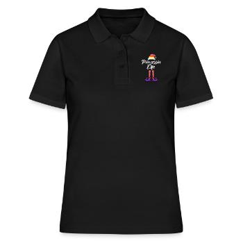 Prinzessin Elfe Schwester Frauen Weihnachten - Frauen Polo Shirt - Schwarz - Vorne - Ailine (174cm)