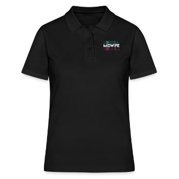 Sage-femme obstétricienne Doula - Polo Femme - noir - Devant - Ailine (174cm)