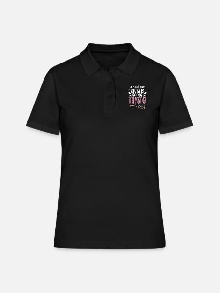So Sieht Eine Richtig Coole Tante Aus - Frauen Polo Shirt - Schwarz