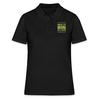Error Christmas Sweater not found Ugly Christmas - Frauen Polo Shirt - Schwarz - Vorne - Ailine (174cm)