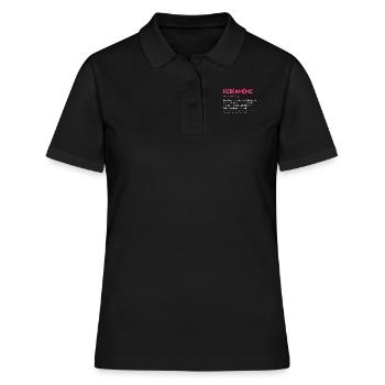 Geburtsvorbereitung Die Definition einer Hebamme - Frauen Polo Shirt - Schwarz - Vorne - Ailine (174cm)