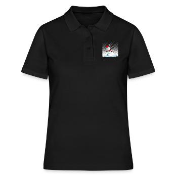 Dabbing Snowman - Women's Polo Shirt - black - Front - Ailine (174cm)