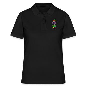 L’elfe gay gay noël gay - Polo Femme - noir - Devant - Ailine (174cm)