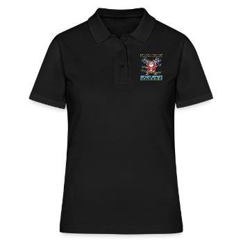 No Lift No Gift Nikolaus Bodybuilder Gym - Polo Femme - noir - Devant - Ailine (174cm)