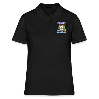 Frosty the Swoleman Snowman Weight Training - Women's Polo Shirt - black - Front - Ailine (174cm)