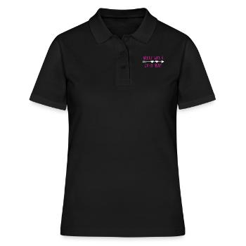 Nanny with a lot of heart best childminder - Women's Polo Shirt - black - Front - Ailine (174cm)