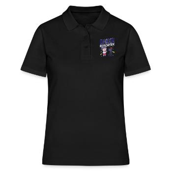 Baker Reporter Caméra Microphone Girl Stars Citation - Polo Femme - noir - Devant - Ailine (174cm)