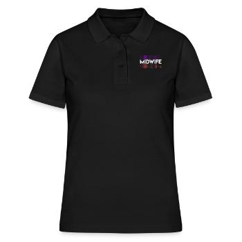 Sage-femme obstétricienne Doula - Polo Femme - noir - Devant - Ailine (174cm)