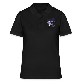 Baker Reporter Caméra Microphone Girl Stars Citation - Polo Femme - noir - Devant - Ailine (174cm)