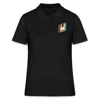 Alpagas LLamas Mammifères Alpaga Silhouette - Polo Femme - noir - Devant - Ailine (174cm)