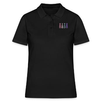 Ich bin Musiker Ich spiele die Geige - Frauen Polo Shirt - Schwarz - Vorne - Ailine (174cm)