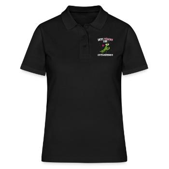 Gottesanbeterin Mädchen - Frauen Polo Shirt - Schwarz - Vorne - Ailine (174cm)