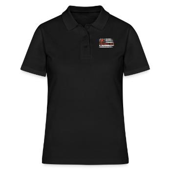Père de football USA Patriot - Polo Femme - noir - Devant - Ailine (174cm)