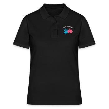 Valentine's Day Saying You complete me - Women's Polo Shirt - black - Front - Ailine (174cm)