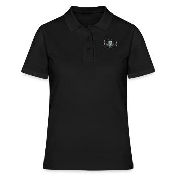 Roboter - Frauen Polo Shirt - Schwarz - Vorne - Ailine (174cm)
