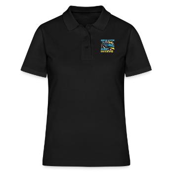 Drag Boat Racing Racer Speed Boat Driver - Women's Polo Shirt - black - Front - Ailine (174cm)