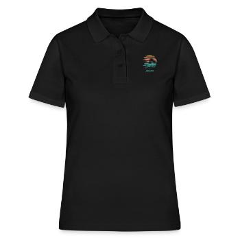 Jakarta Indonésie Cool Souvenir Vacances Artistique - Polo Femme - noir - Devant - Ailine (174cm)