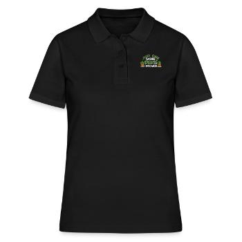 Nur noch eine Pflanze verspreche ich Gartenarbeit - Frauen Polo Shirt - Schwarz - Vorne - Ailine (174cm)