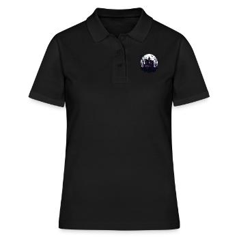 Halloween Maison hantée Maison hantée horreur Halloween - Polo Femme - noir - Devant - Ailine (174cm)
