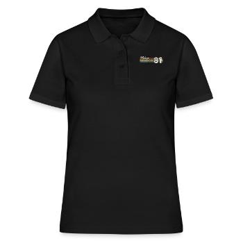 Retro-Geburtstag geboren 1981 Slogan Phrase Zitat - Frauen Polo Shirt - Schwarz - Vorne - Ailine (174cm)