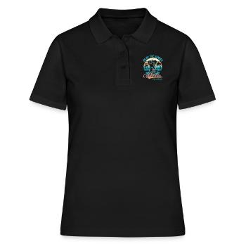 ENJOY THE SUMMER SURFER GIRL - Women's Polo Shirt - black - Front - Ailine (174cm)
