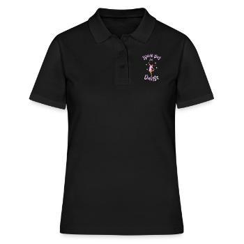 Danseuse danse humour - Polo Femme - noir - Devant - Ailine (174cm)