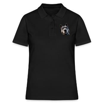 Tête de chien 2 - Polo Femme - noir - Devant - Ailine (174cm)
