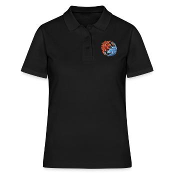 BALANCE LIFE - Women's Polo Shirt - black - Front - Ailine (174cm)