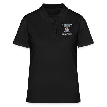 Krankenschwester Pflege Arzthelferin Pflegerin - Frauen Polo Shirt - Schwarz - Vorne - Ailine (174cm)