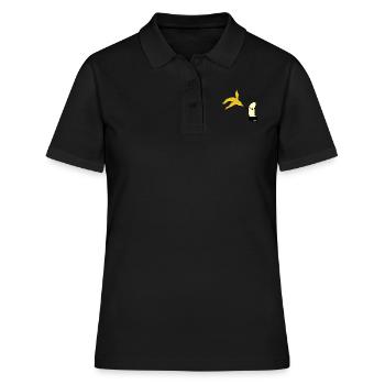 Nackte Banane Strip Junggesellenabschied / JGA - Frauen Polo Shirt - Schwarz - Vorne - Ailine (174cm)