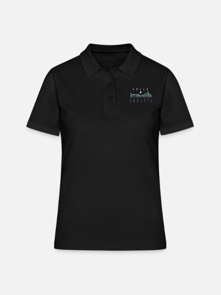 Split skyline ville Croatie - Polo Femme - noir