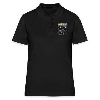 Teacher Think Like A Proton Stay Positive - Polo Femme - noir - Devant - Ailine (174cm)