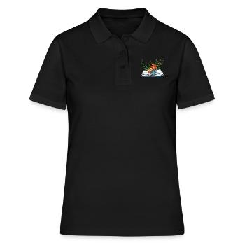 Lesen - Frauen Polo Shirt - Schwarz - Vorne - Ailine (174cm)