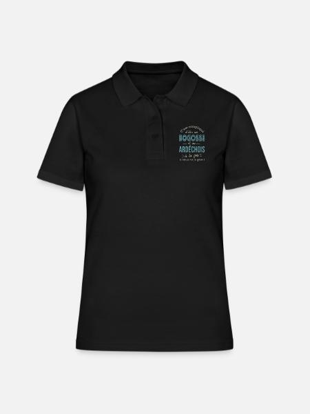 Ardéchois cadeau ardéche ardeche ardechois - Polo Femme - noir