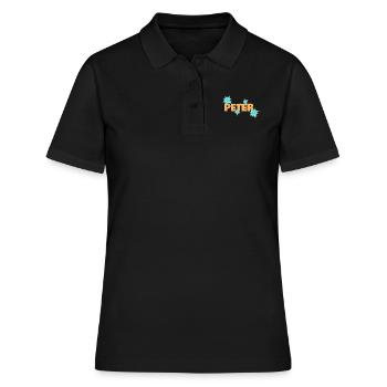Edelweiß Peter - Frauen Polo Shirt - Schwarz - Vorne - Ailine (174cm)
