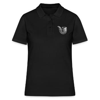 VIntage Tabak Pfeife mit Tradition und Stil - Frauen Polo Shirt - Schwarz - Vorne - Ailine (174cm)