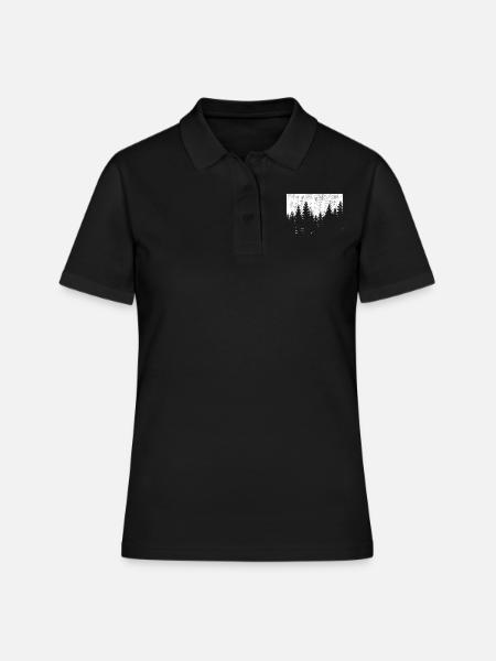 Wald - Frauen Polo Shirt - Schwarz