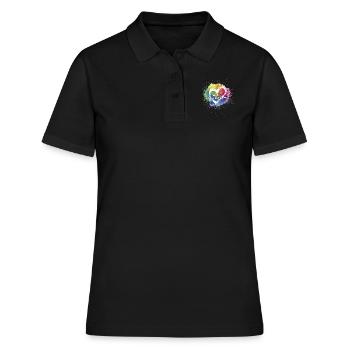 Petit arc-en-ciel - Polo Femme - noir - Devant - Ailine (174cm)