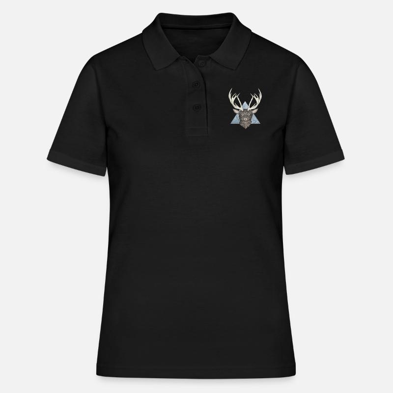 Deer cat - Women's Polo Shirt - black