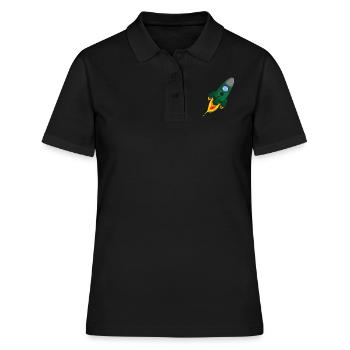 Rakete - Frauen Polo Shirt - Schwarz - Vorne - Ailine (174cm)