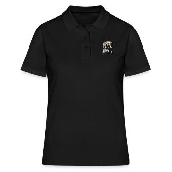 Pizza junkie - Polo Femme - noir - Devant - Ailine (174cm)