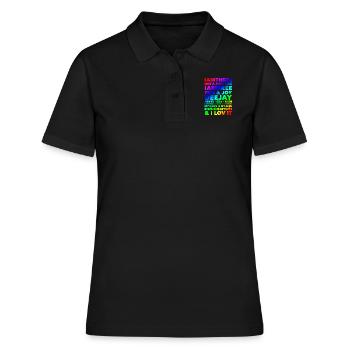 I AM THE DJ - Frauen Polo Shirt - Schwarz - Vorne - Ailine (174cm)