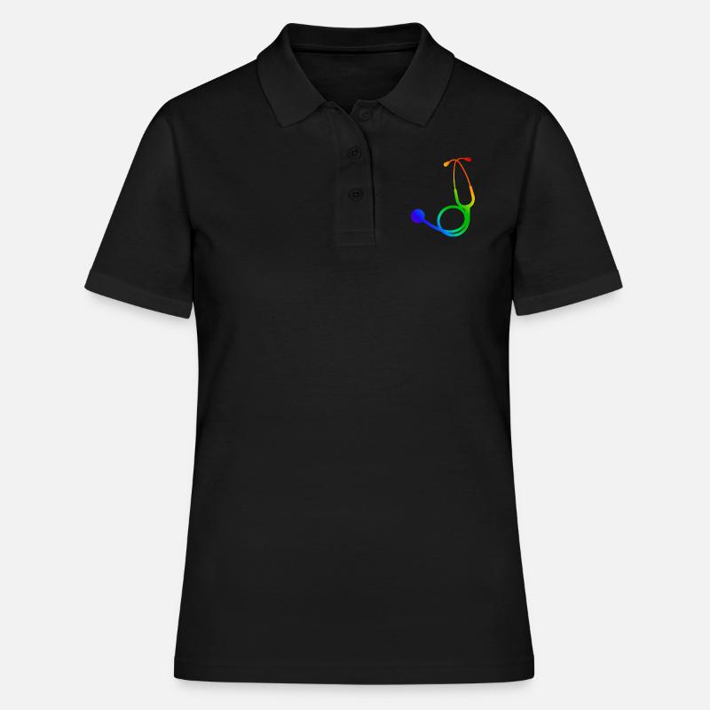Stethoscope colored | Stethoscope coloured - Women's Polo Shirt - black